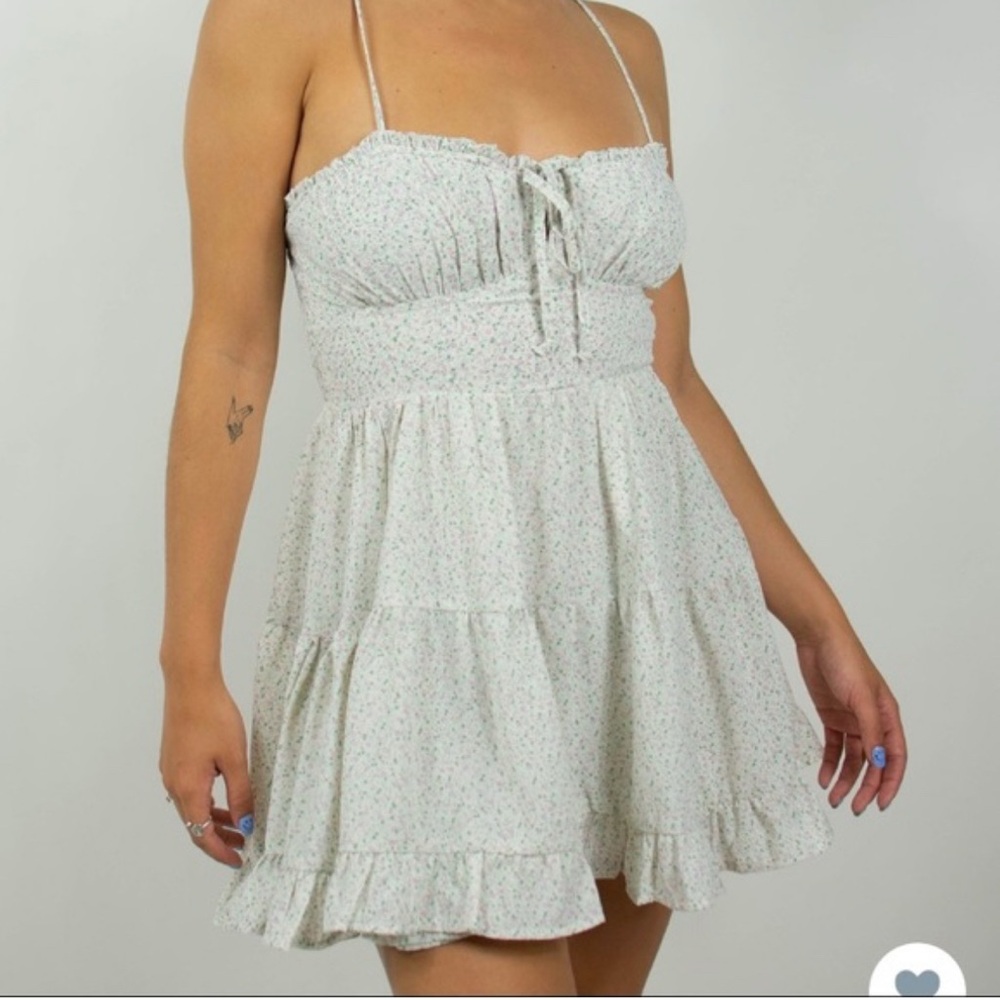 Grey Bandit Floral Corset Tara Mini Ruffle Dress Size L